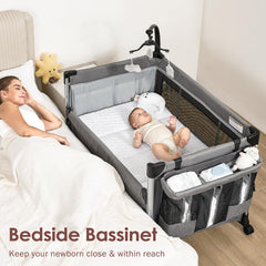 Yobear bedside sleeper with height adjustment for night feeds