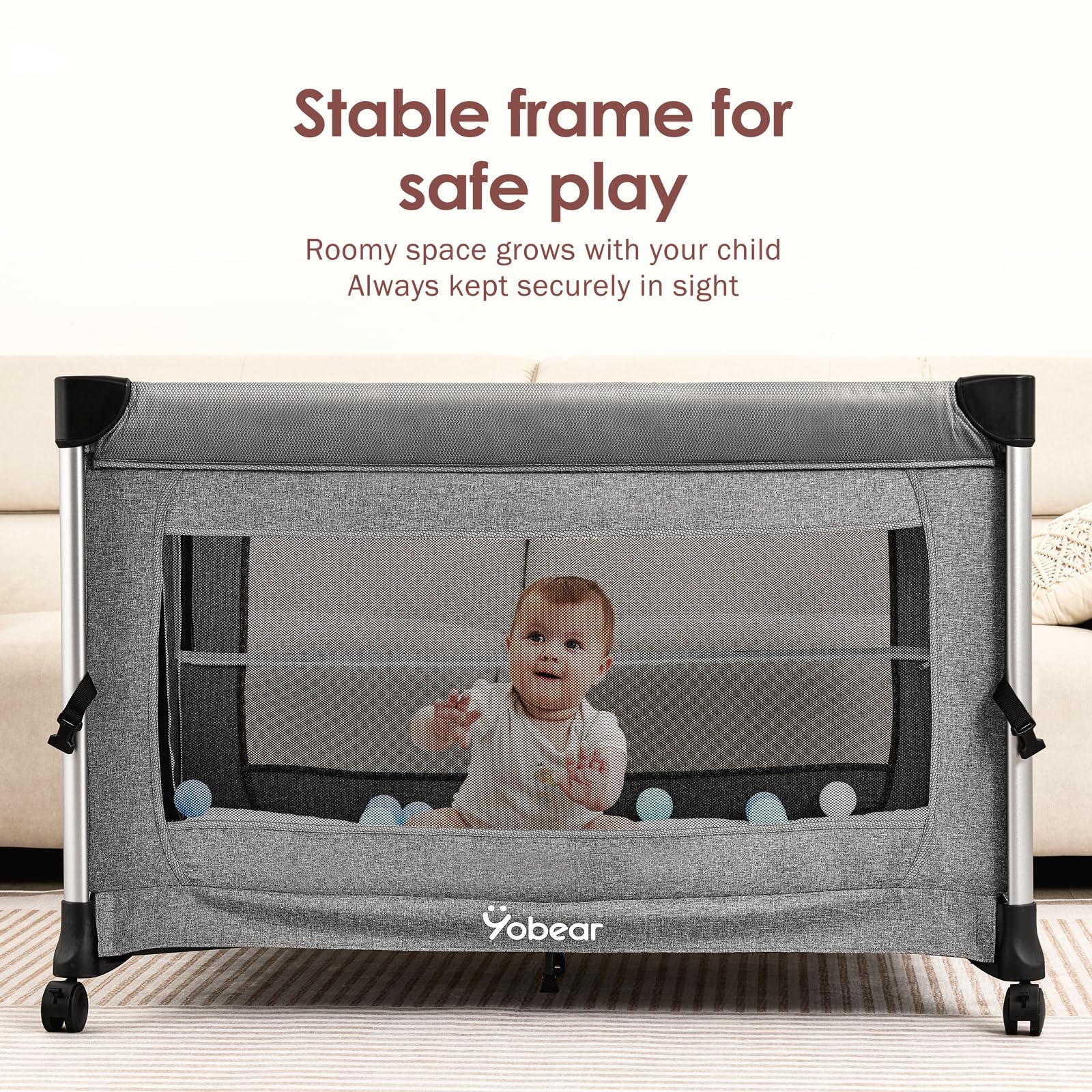 Yobear spacious interior measures 47.44 by 30.16 inches for ample space