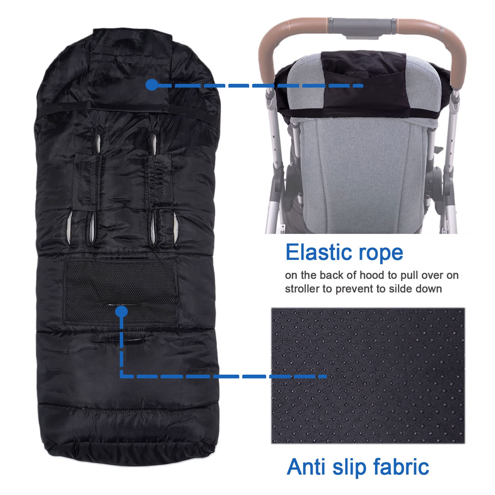 Yobee two-side cords securely adjust hood to boost warmth on cold days.