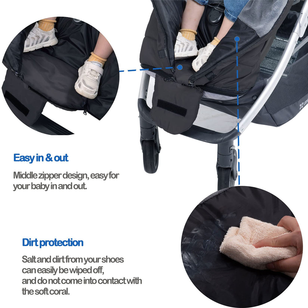 Yobee two-button zippers support quick temperature control for comfort.