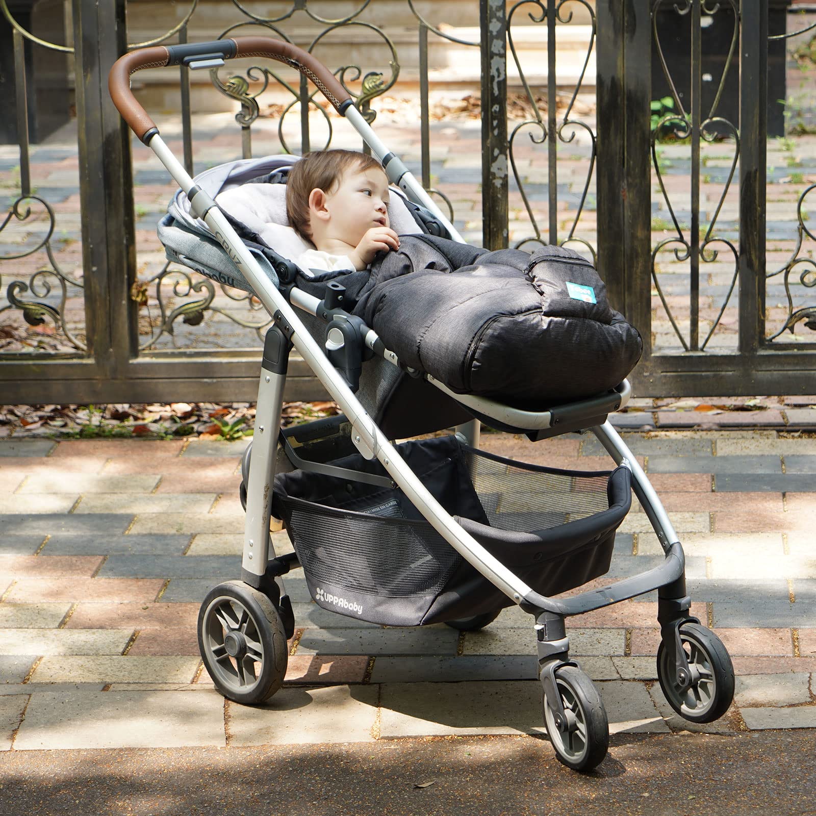 Yobee ideal for winter outdoor stroller outings.