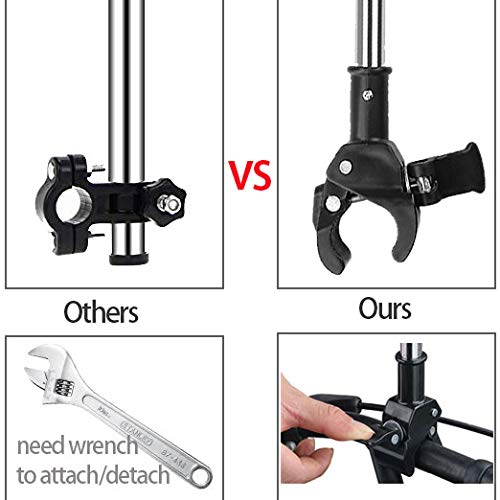 Yobee umbrella mount can be used on bike, wheelchair, stroller, and more.