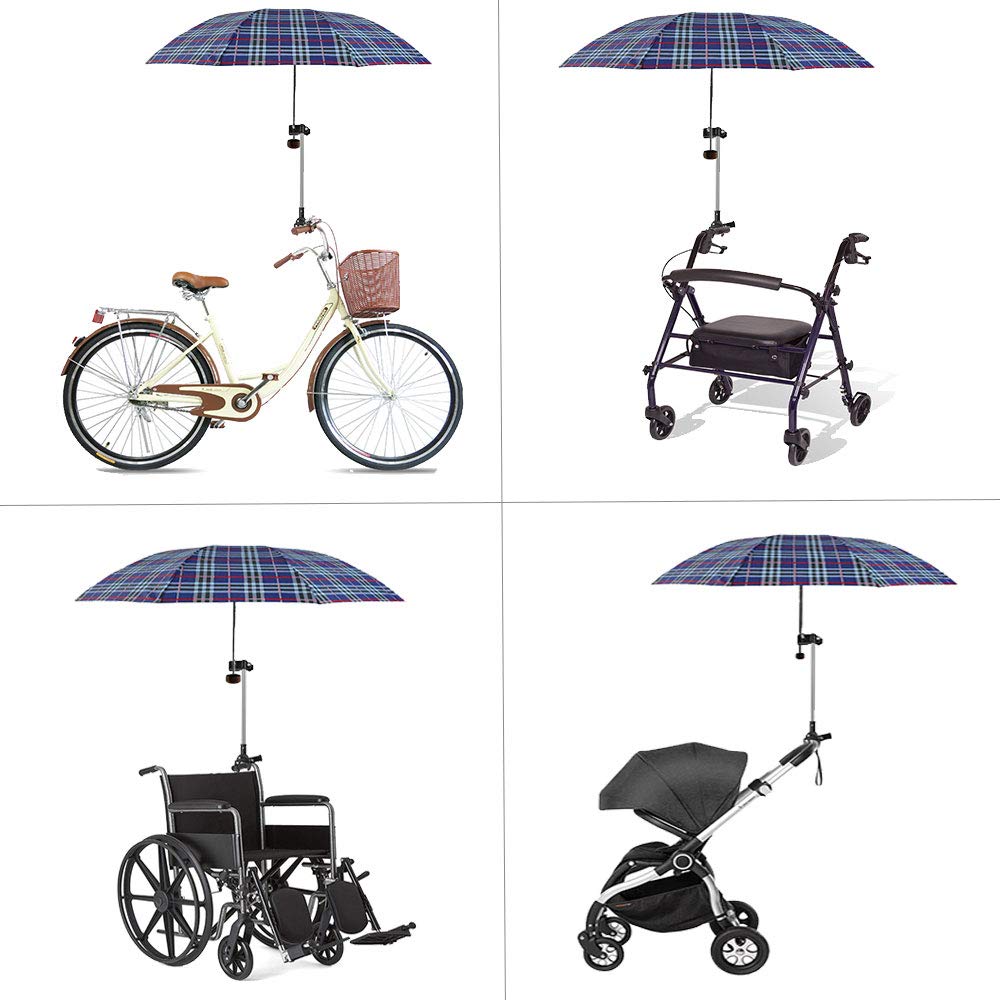 Yobee umbrella mount clip adapts to different handles for convenient use.