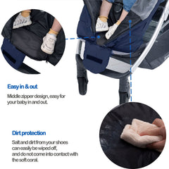 Yobee Universal Stroller Footmuff anti-slip back keeps the bag in place on the stroller