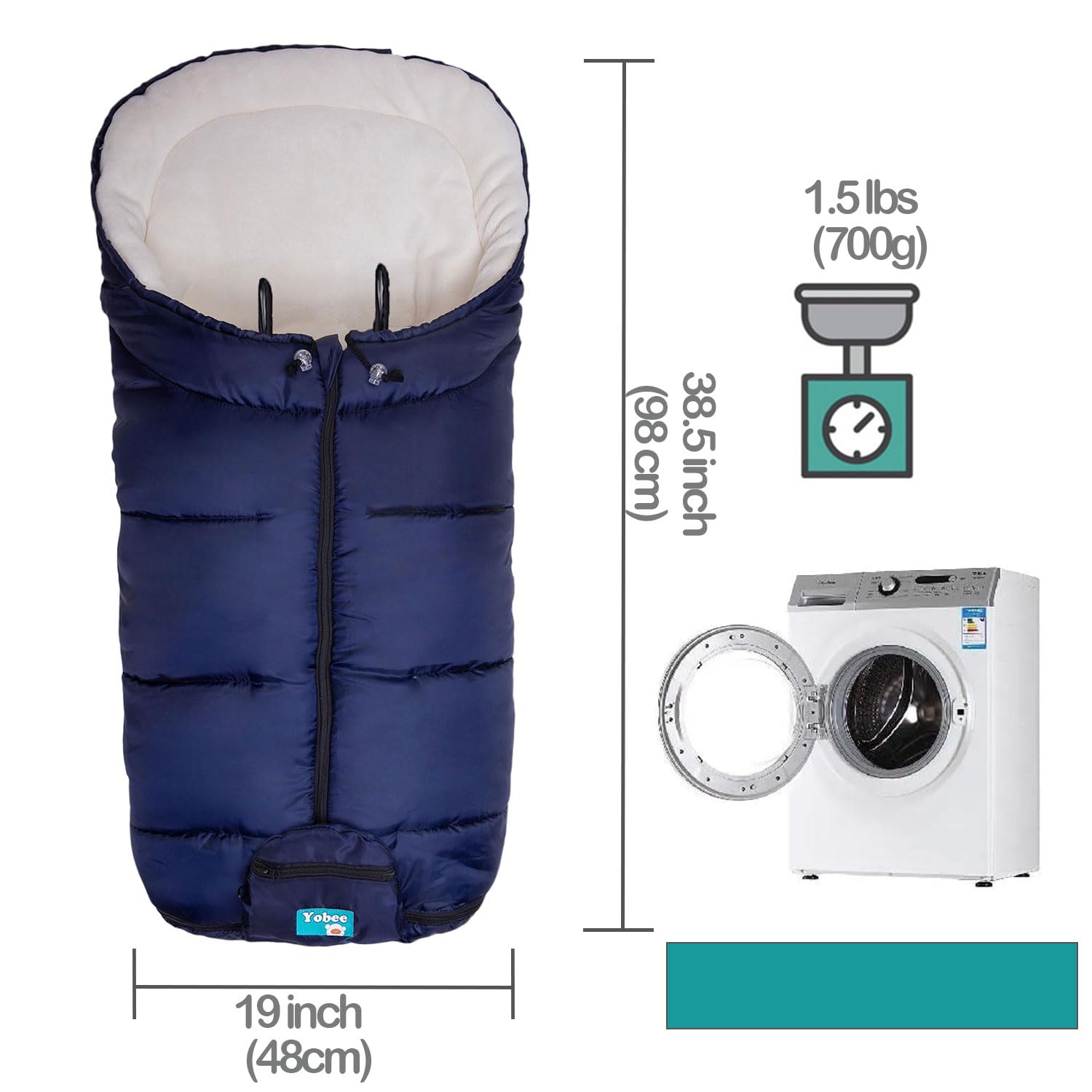 Yobee hood cords tighten warmth around baby's head for chilly days