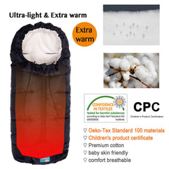 Yobee footmuff back anti-slip surface keeping it secure on the stroller