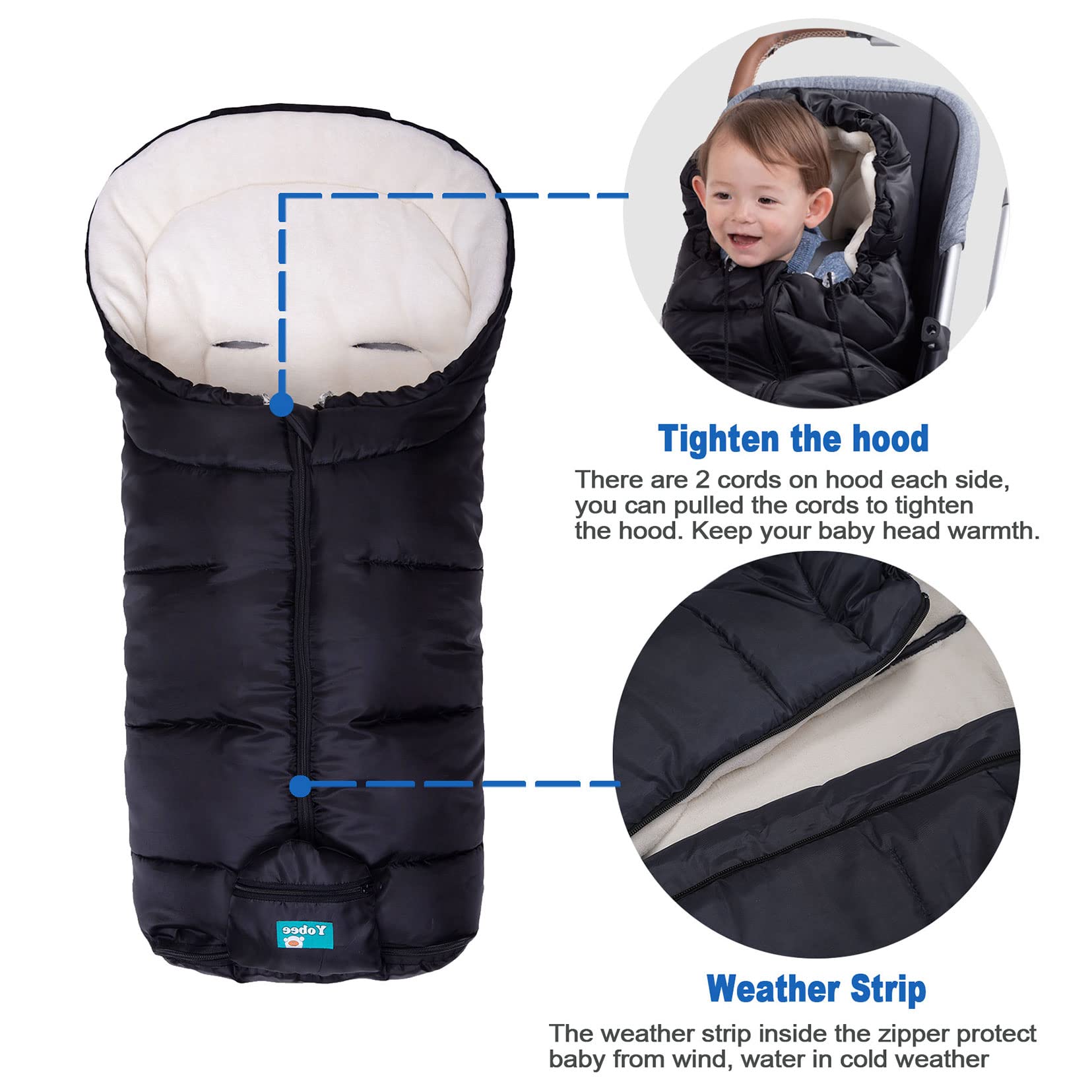 Yobee weatherproof exterior and soft fabric ready for outdoor use