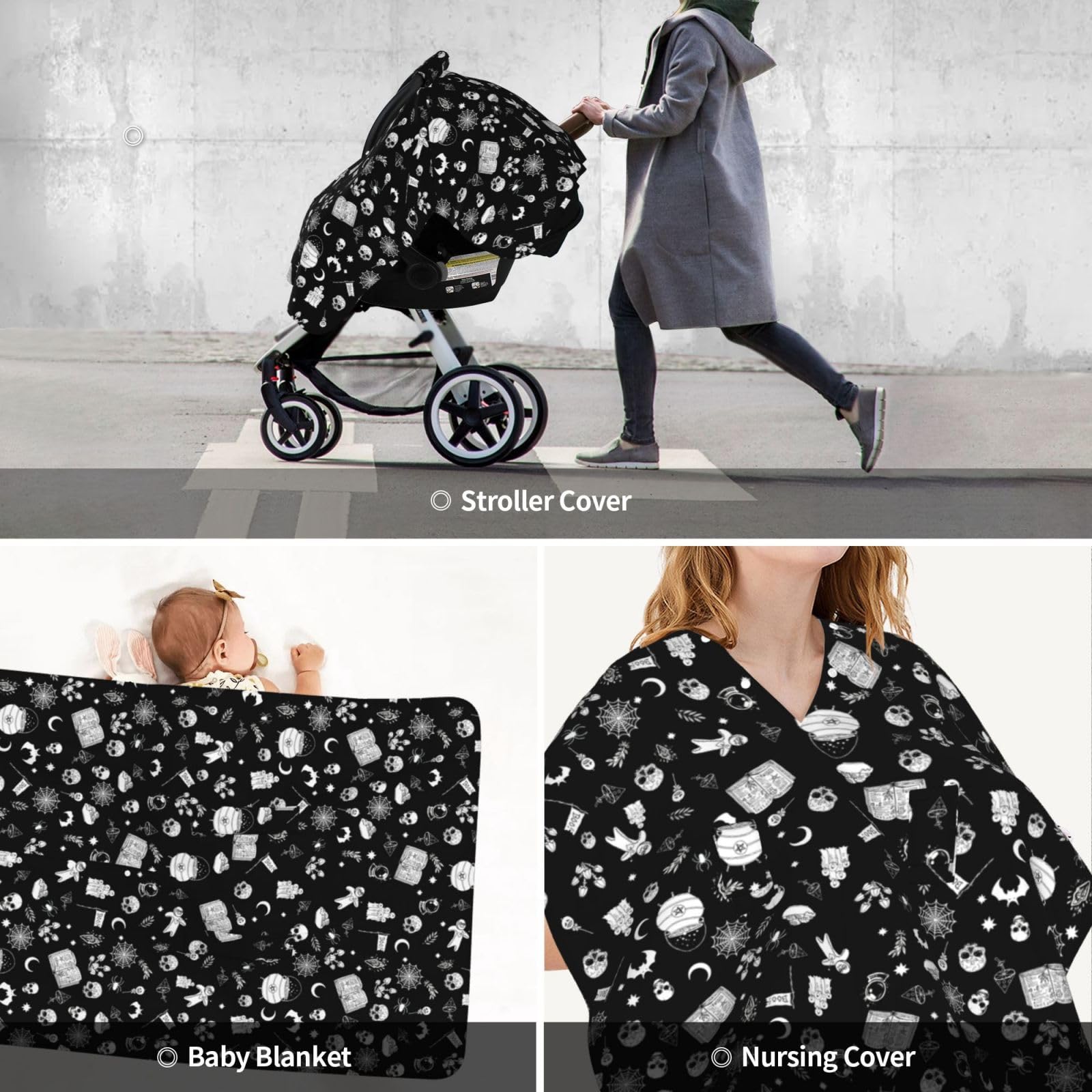 Yobvec Gothic canopy provides privacy while nursing in public.