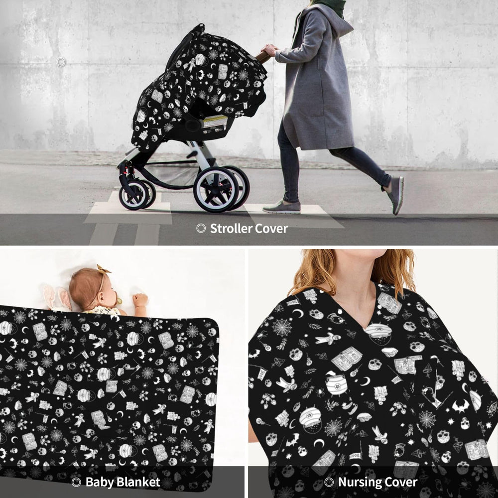 Yobvec Gothic canopy provides privacy while nursing in public.