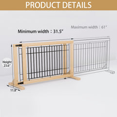 YOCAN Extra Wide Gate adjustable width fits 31.5 to 61 inches for versatile openings