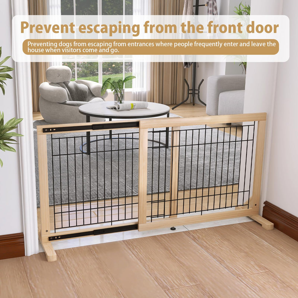 YOCAN Extra Wide Gate stable feet prevent wobble on carpets and wood