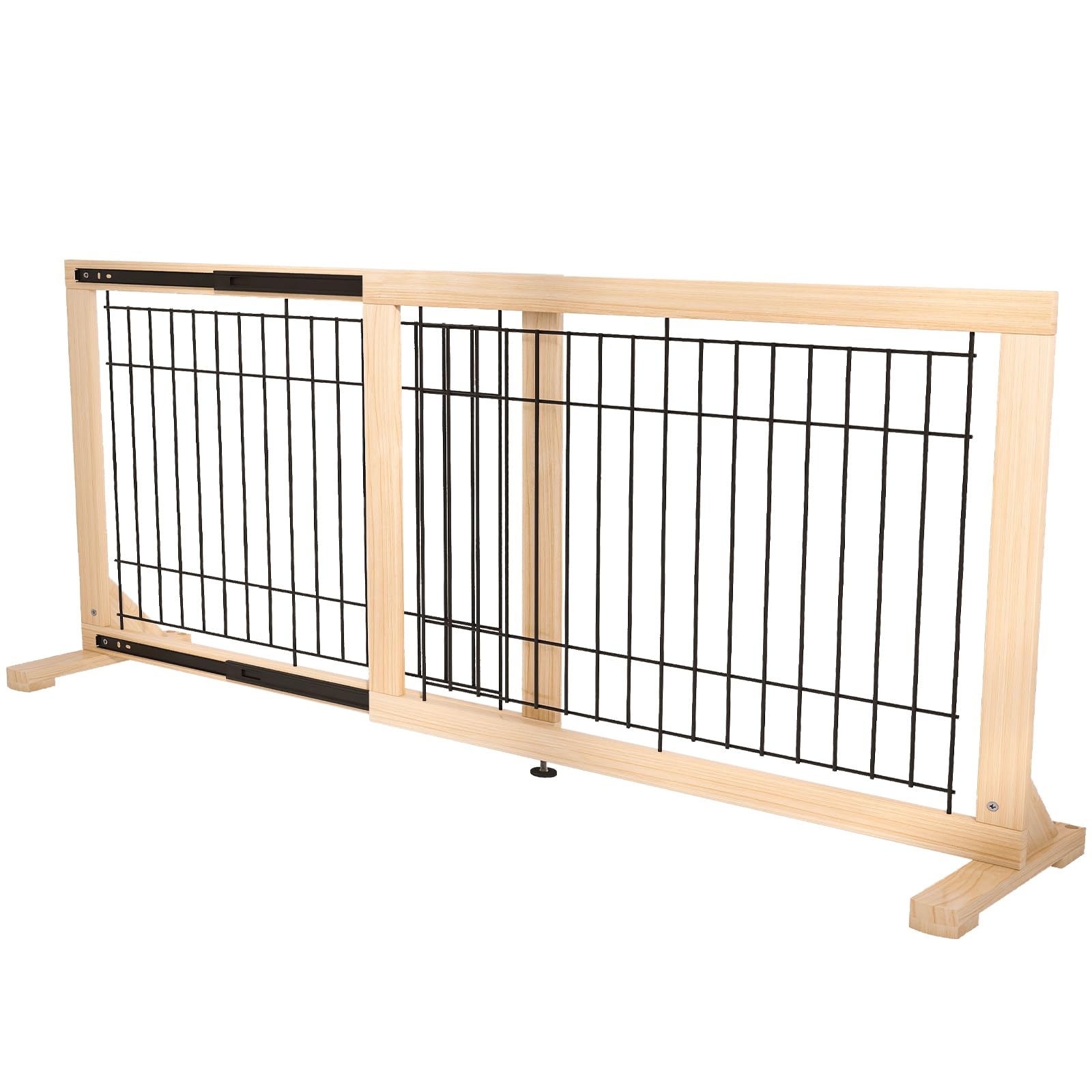 YOCAN Extra Wide Gate wood frame safeguards doorways while blending with decor