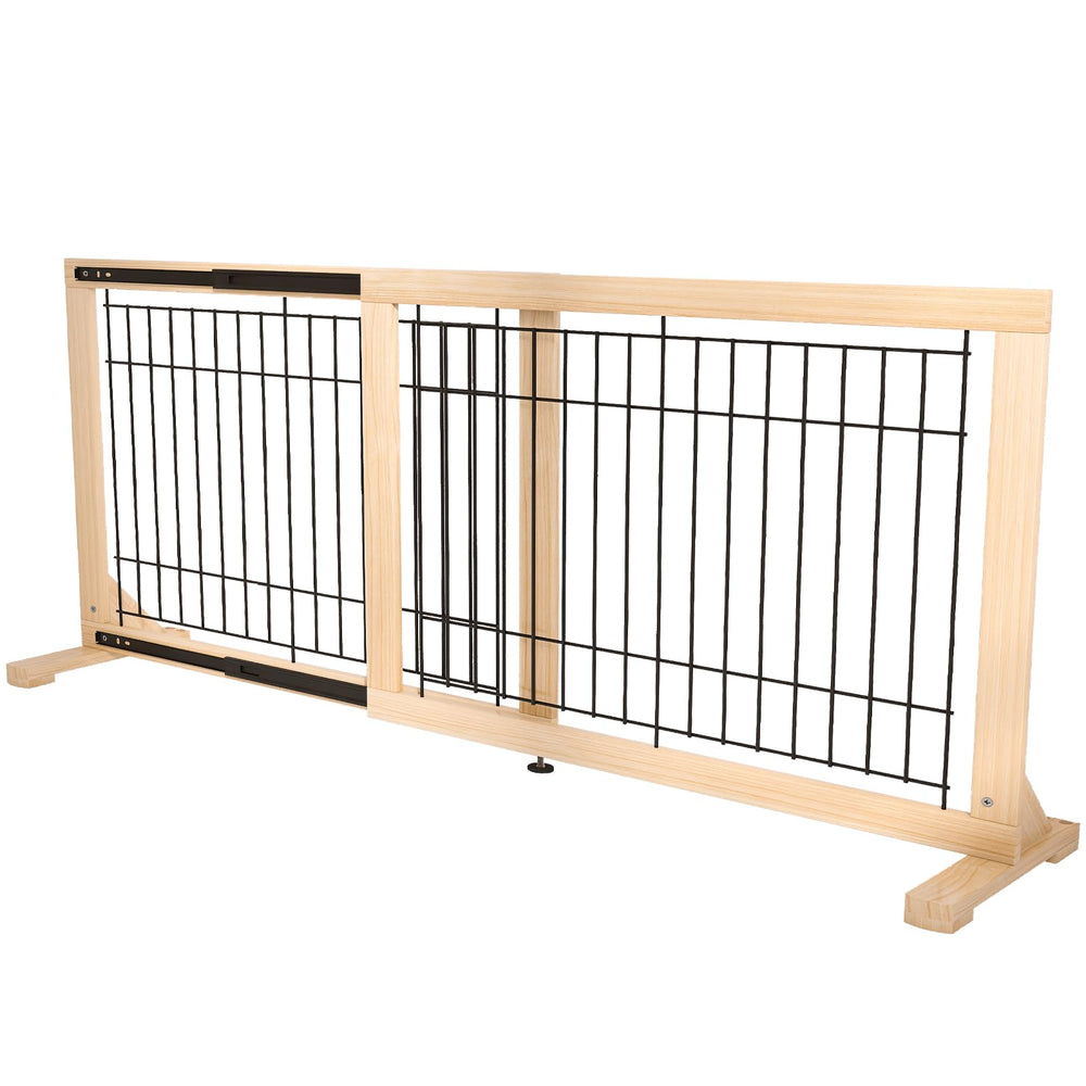 YOCAN Extra Wide Gate wood frame safeguards doorways while blending with decor