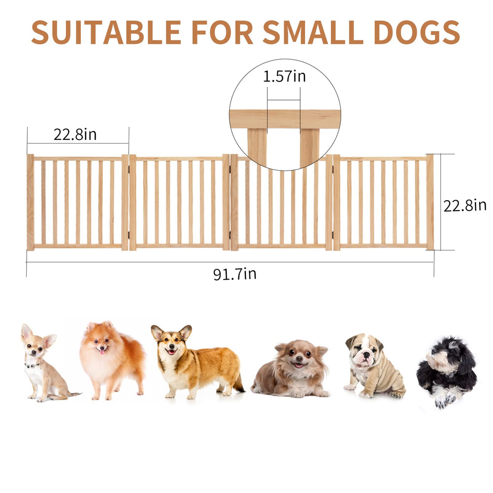 YOCAN paint-free wooden dog gate 360-degree hinges enable flexible layouts for stairs and doorways.