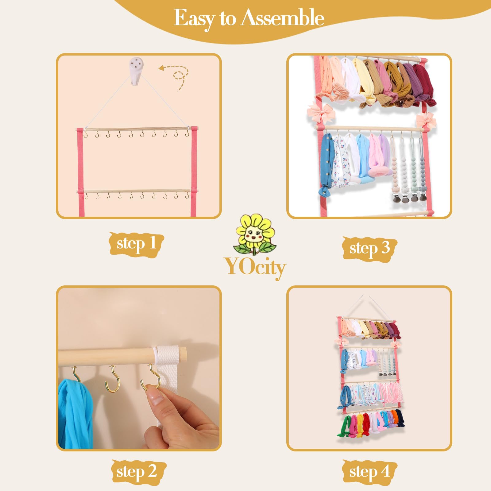 YOcity baby girls bows display helps quick color matching