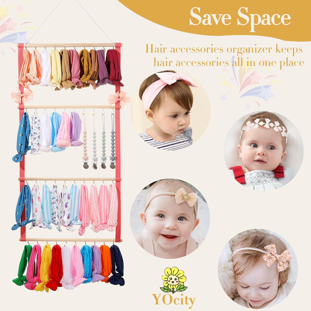 YOcity hair accessory organizer ready to hang on wall or door