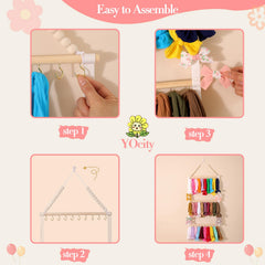 YOcity hair accessory storage made of cotton canvas for soft, durable organization.