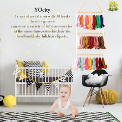 YOcity beige hanging wall display demonstrates wall-mounted organizer for nursery