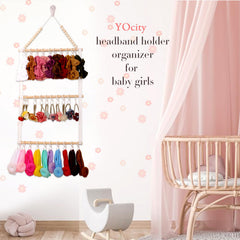YOcity headband holder storage-rows displays neatly organized headbands and bows at a glance.