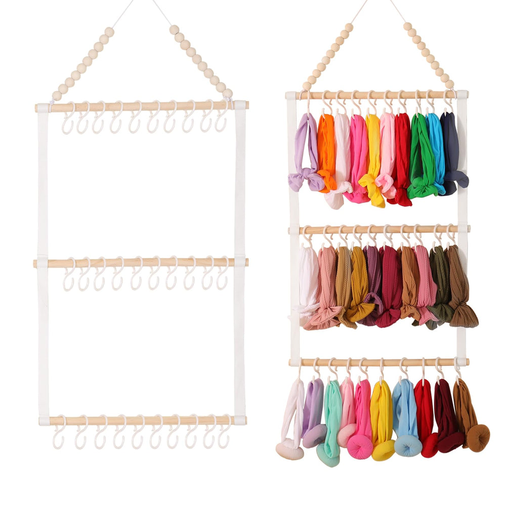 YOcity headband holder closeup shows sturdy hooks for quick access and organization.
