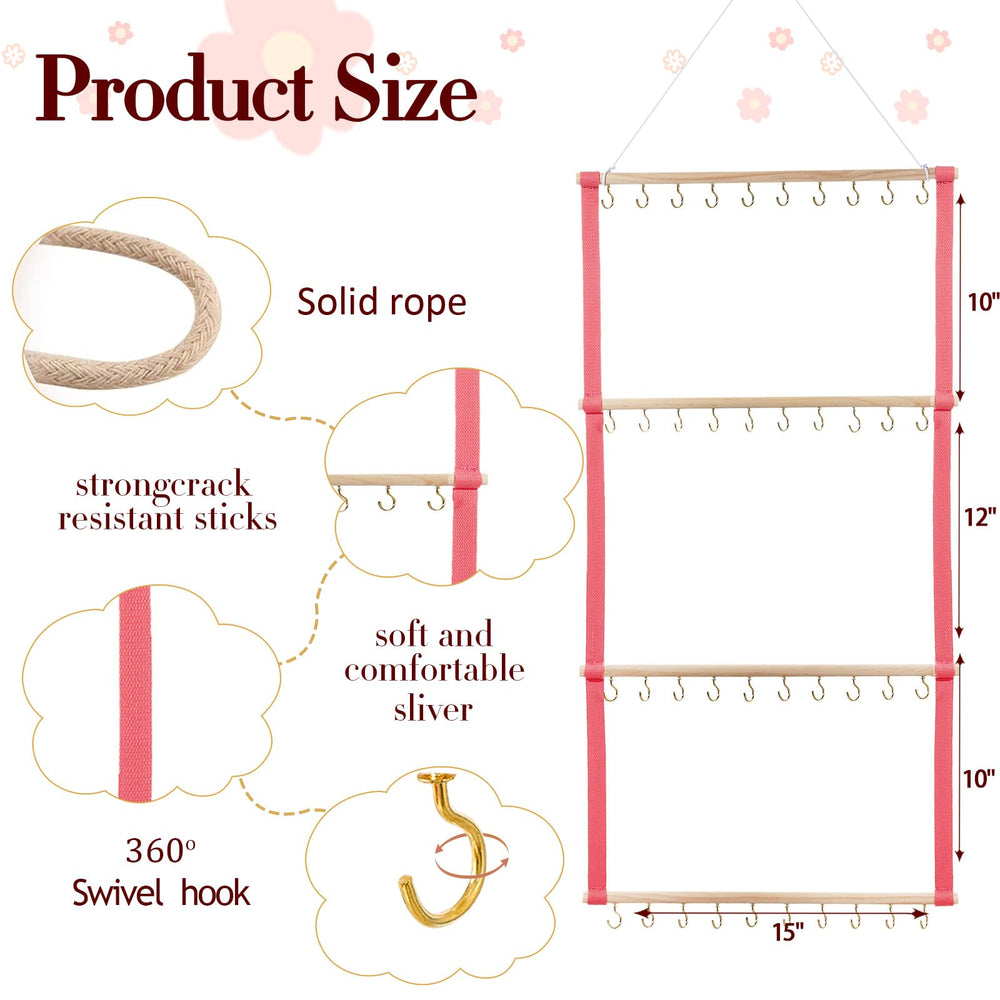 YOcity headband storage cotton canvas with beech wood supports for durability