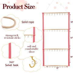 YOcity headband storage cotton canvas with beech wood supports for durability