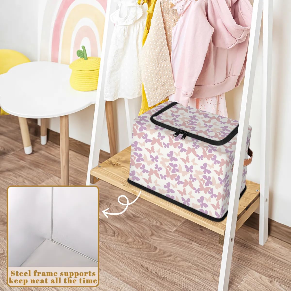 YoCosy pink-purple floral butterfly pattern adds charm to nurseries.