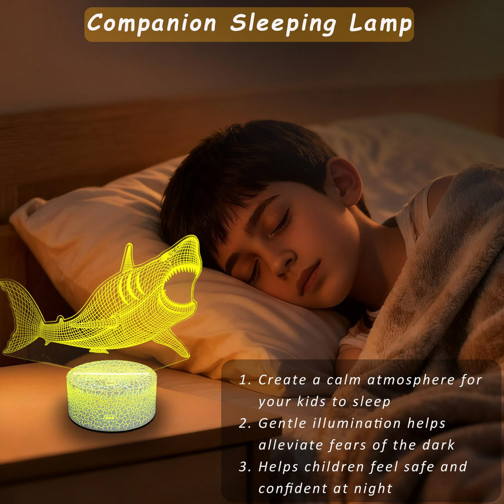 YODAFOOR Megalodon night light powered by batteries or USB for versatility