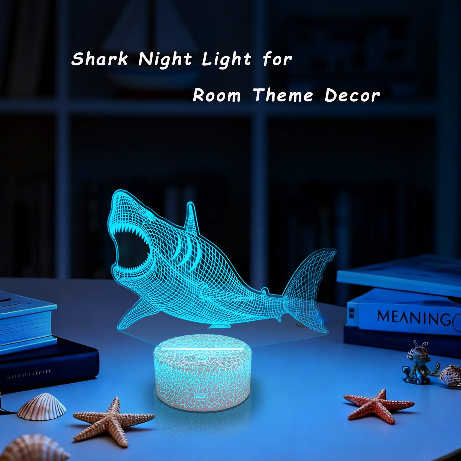 YODAFOOR Megalodon night light enhances nursery decor with soft glow