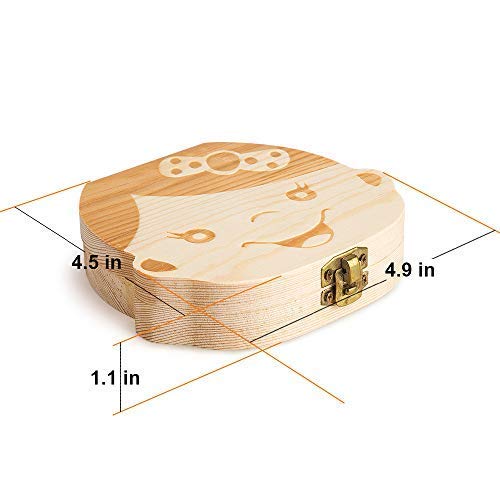 YOFAN pine wood tooth box closeup natural material adds warm nursery decor