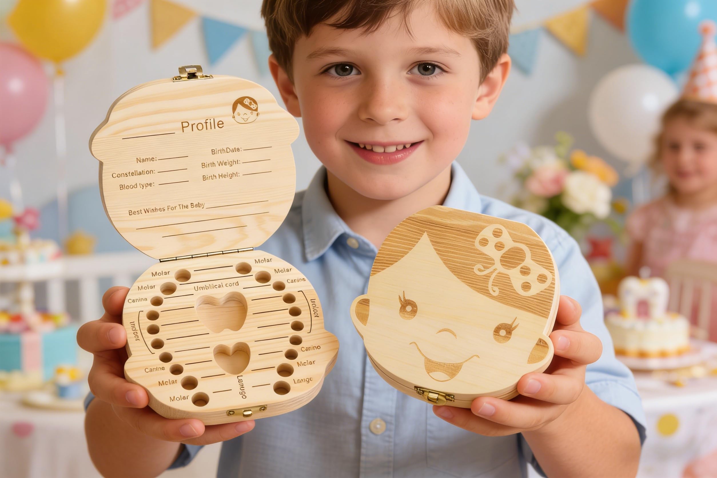 YOFAN tooth box compartment storage compact design keeps teeth organized