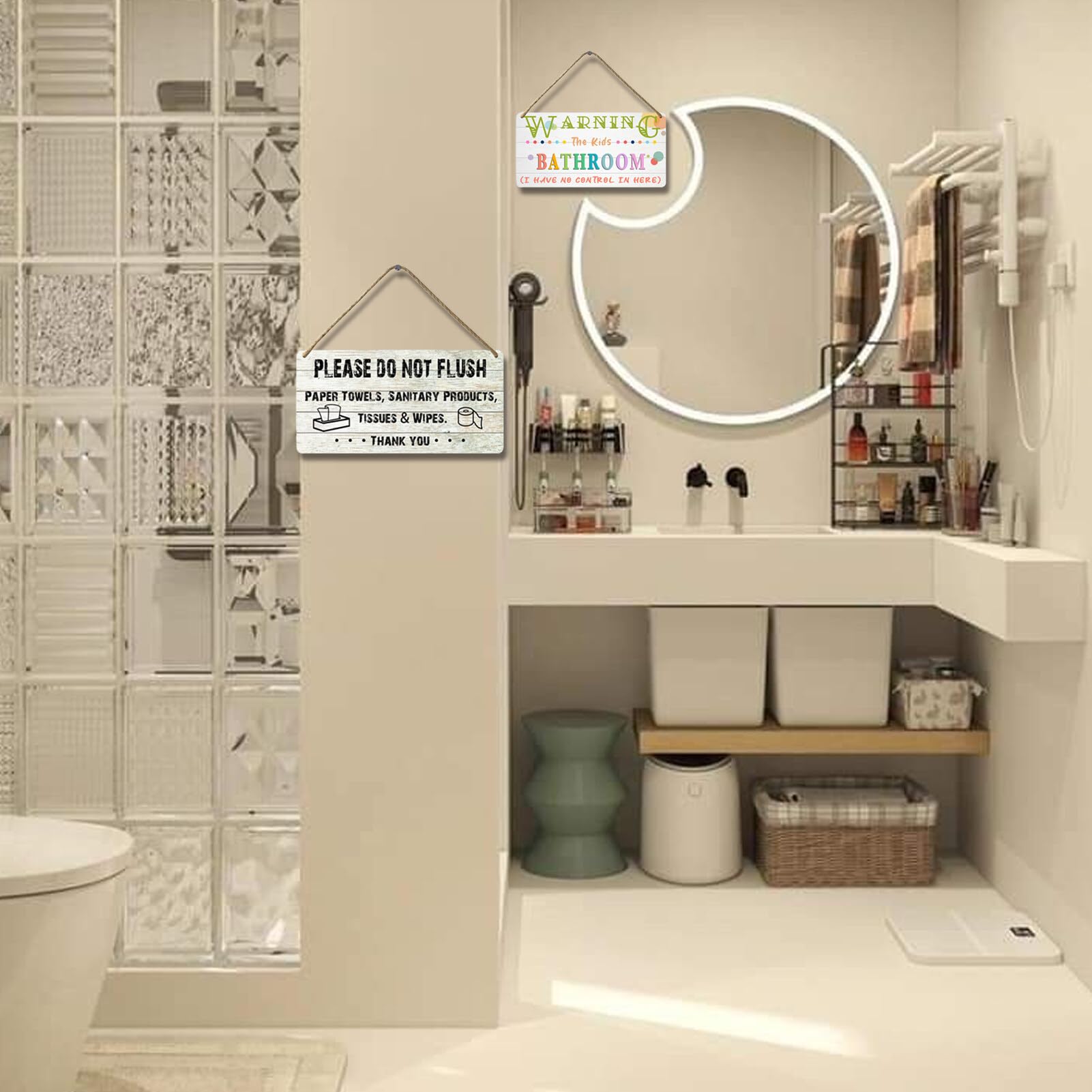 YOHIYE Kids bathroom sign gift-ready packaging—perfect housewarming or birthday present.