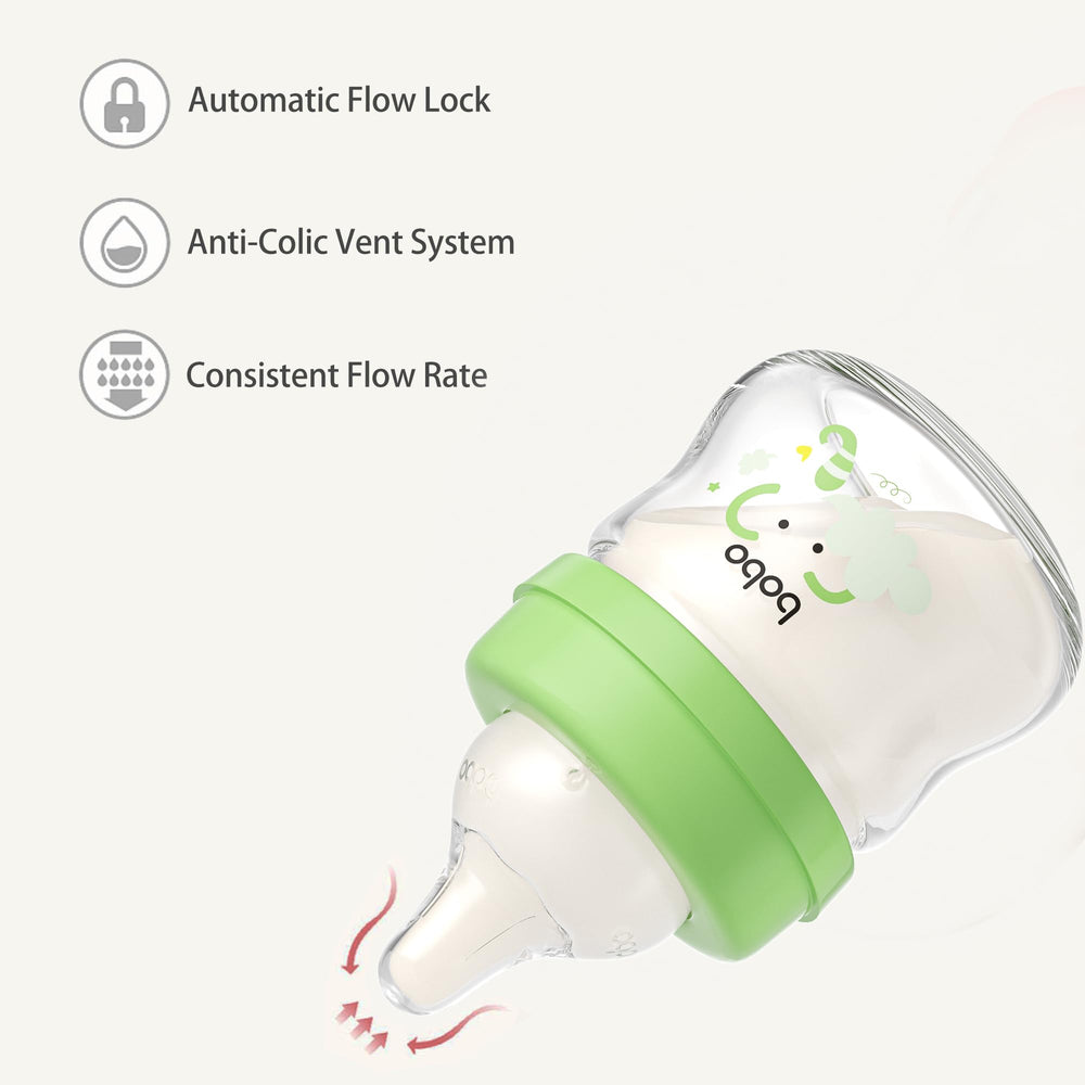 YOHKOH anti-colic bottle aims to reduce air intake during feeds.