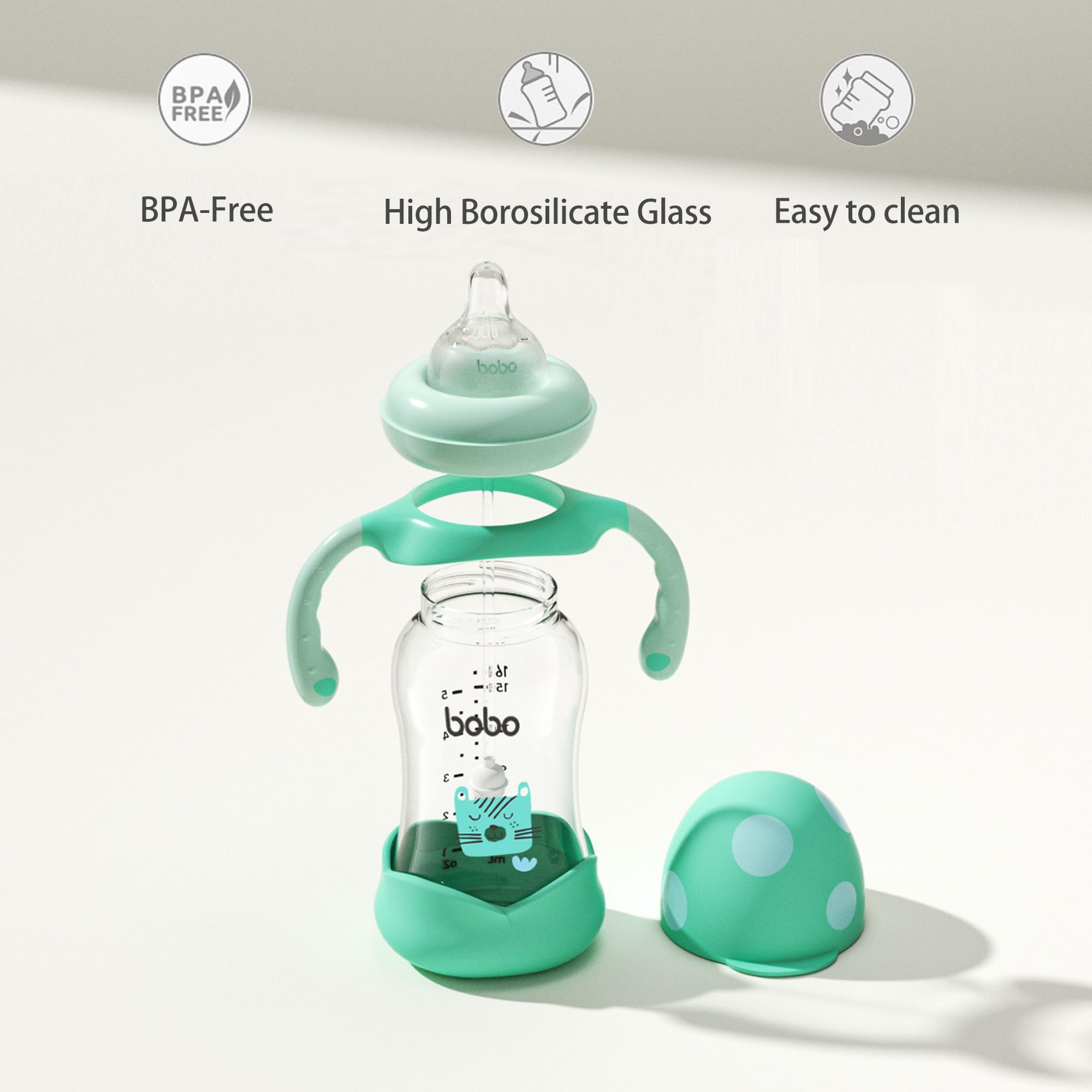 YOHKOH gravity ball design helps baby drink with controlled flow and stability.