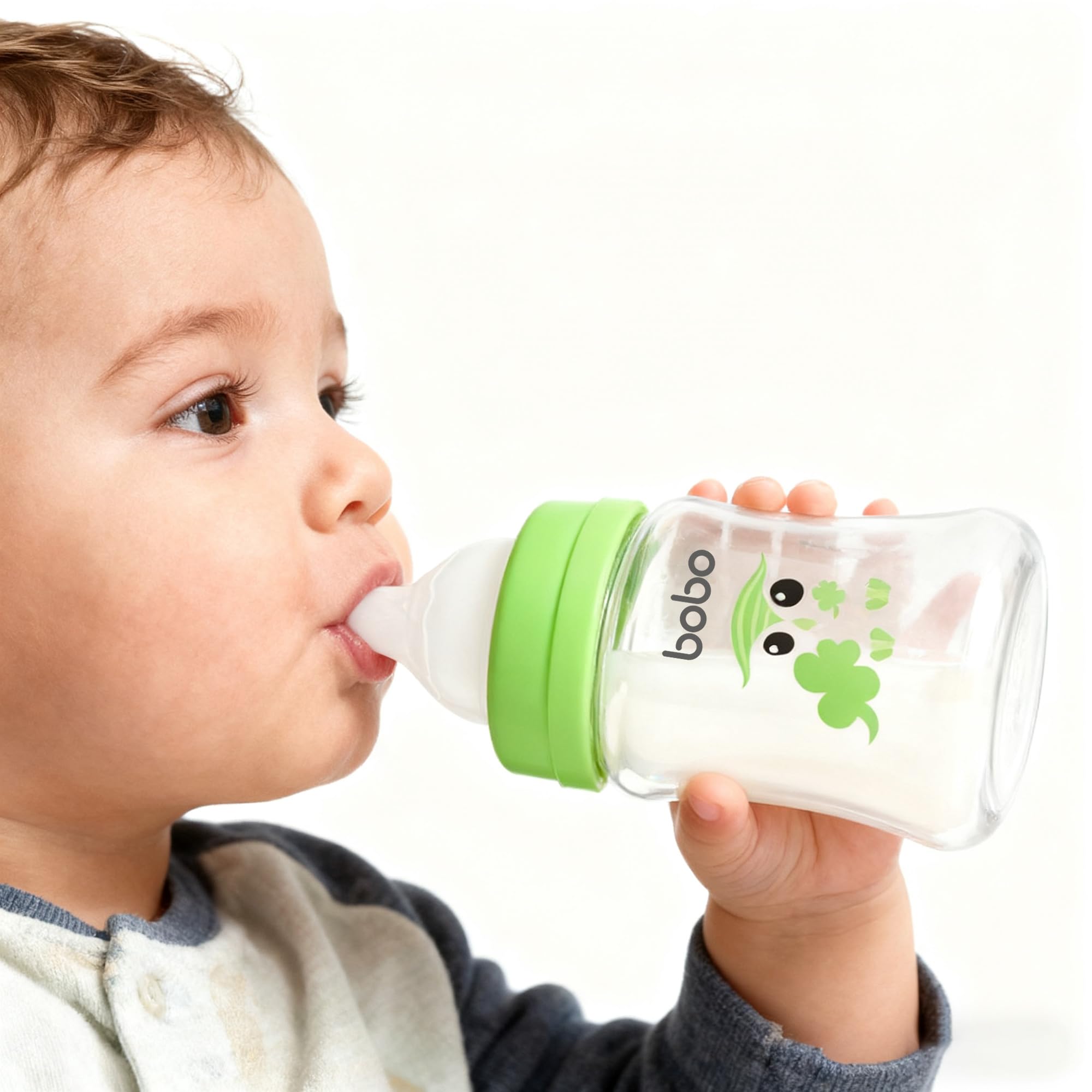 YOHKOH borosilicate glass surface, BPA-free for safe feeding.