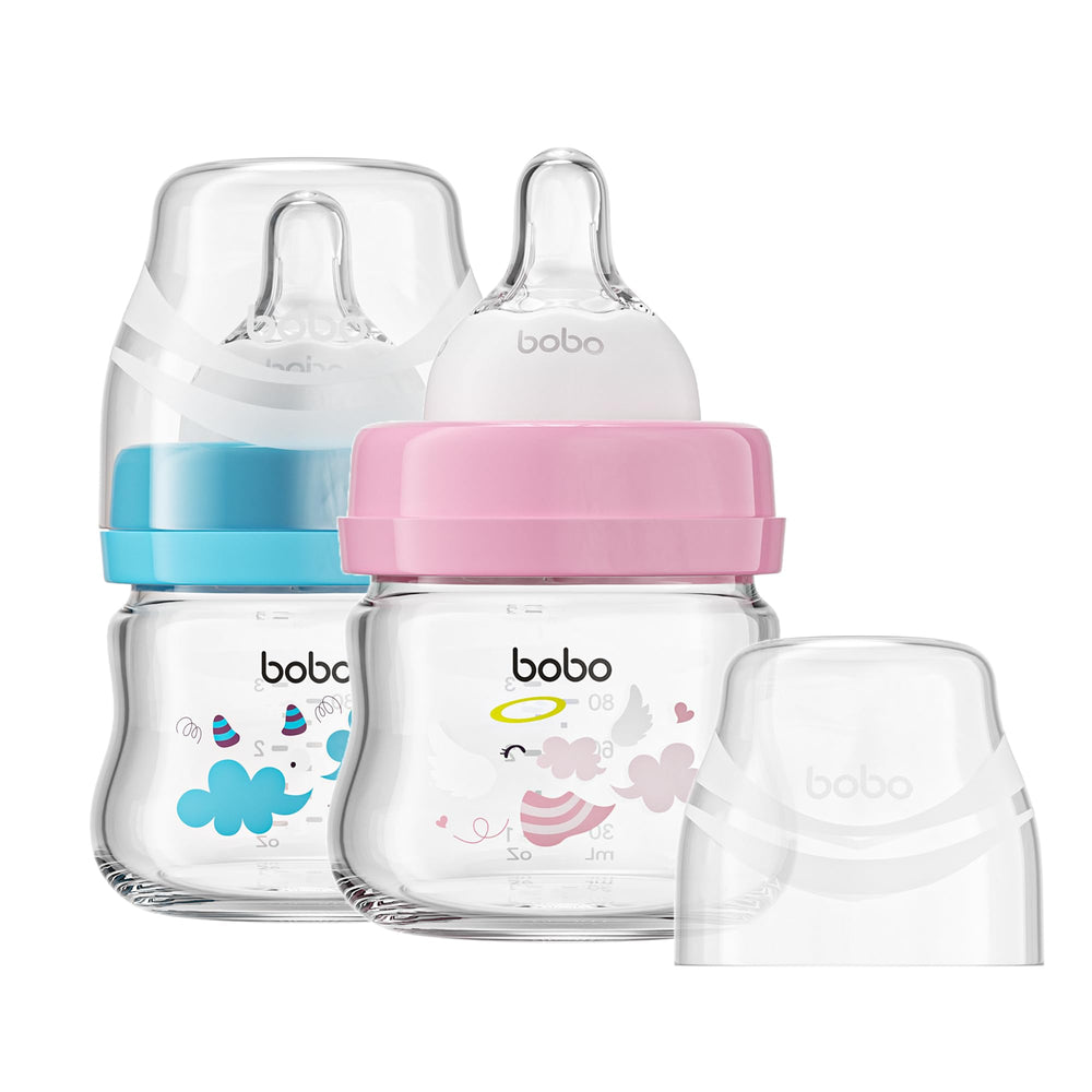 YOHKOH glass baby bottle 80ml ideal for tiny newborn feeds