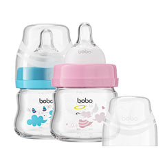 YOHKOH glass baby bottle 80ml ideal for tiny newborn feeds