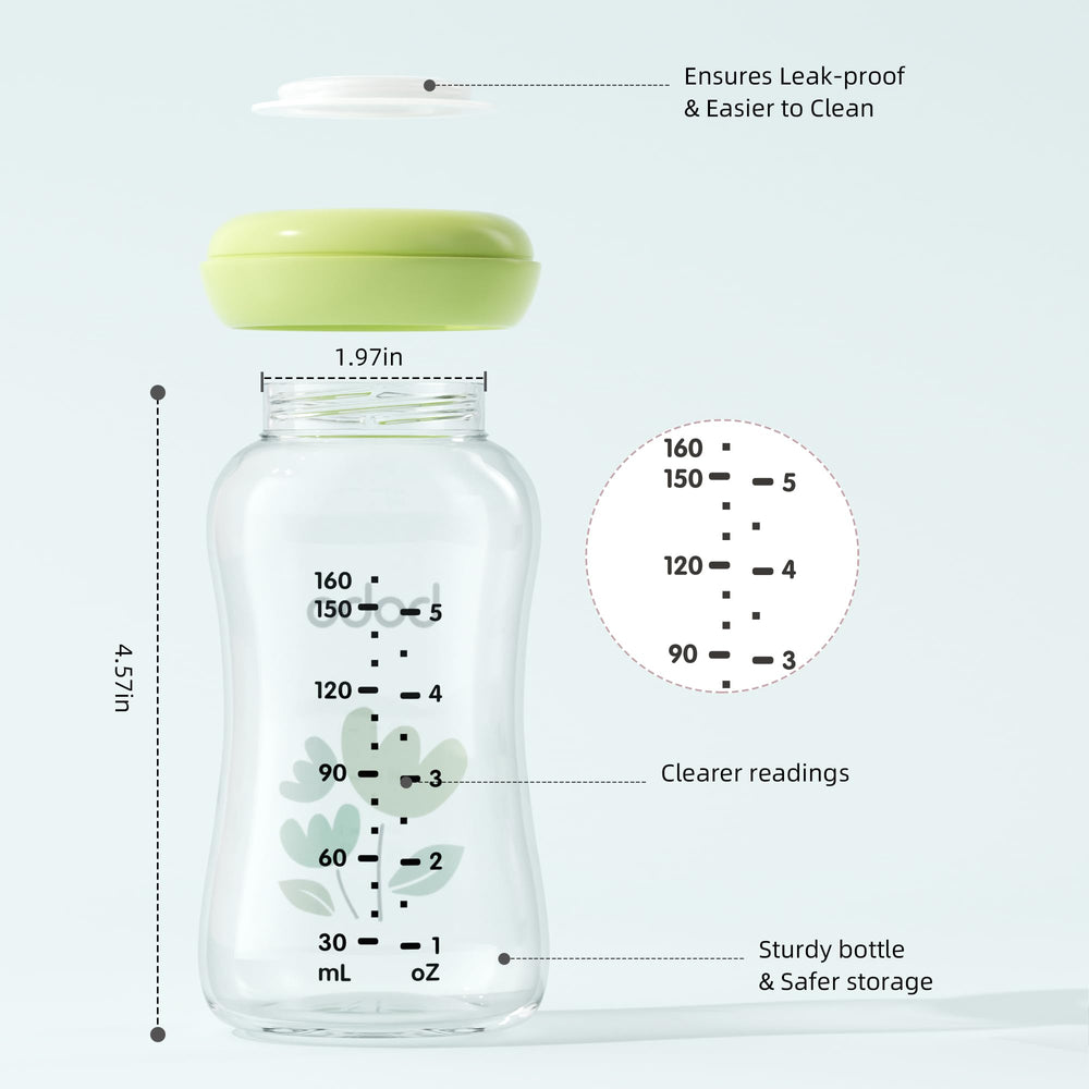 YOHKOH glass breast milk storage bottle dishwasher-safe design simplifies cleanup.