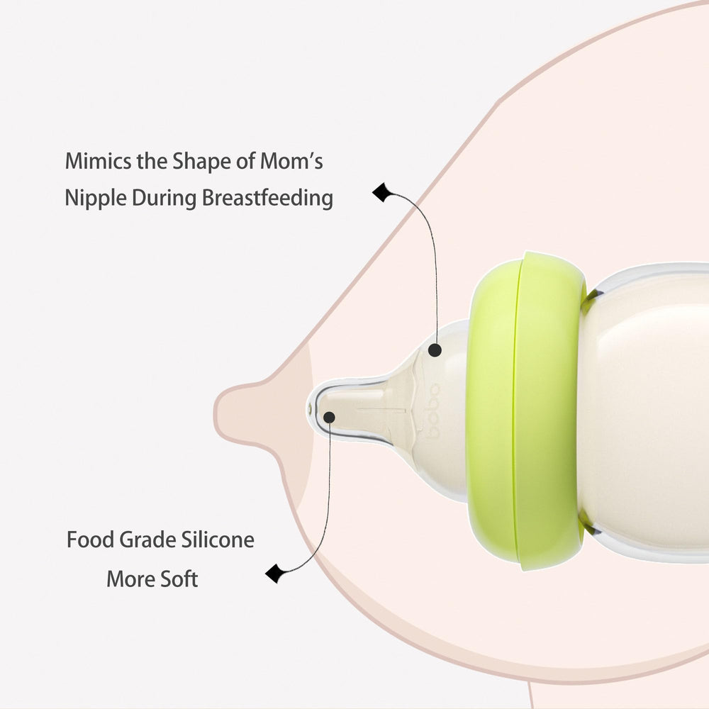 YOHKOH bottle’s pressure-regulating valve balances milk and air for smoother feeds.