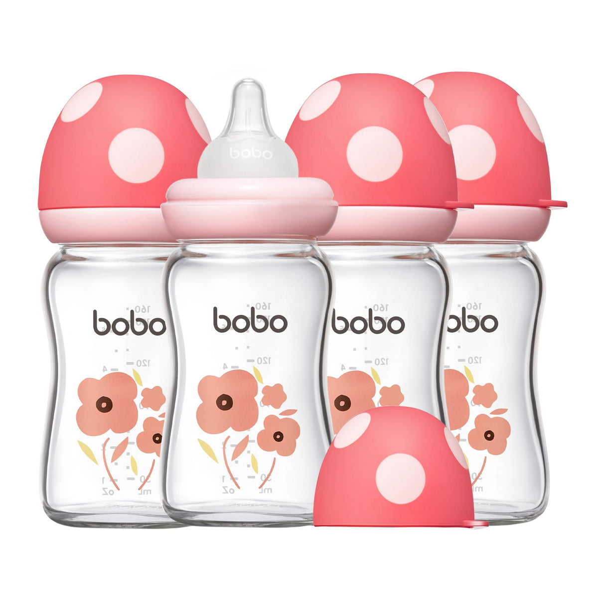 YOHKOH natural glass bottle with wide neck for easy filling and quick cleaning.