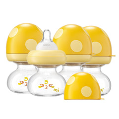 YOHKOH newborn glass bottle with slow-flow nipple for gentle feeding