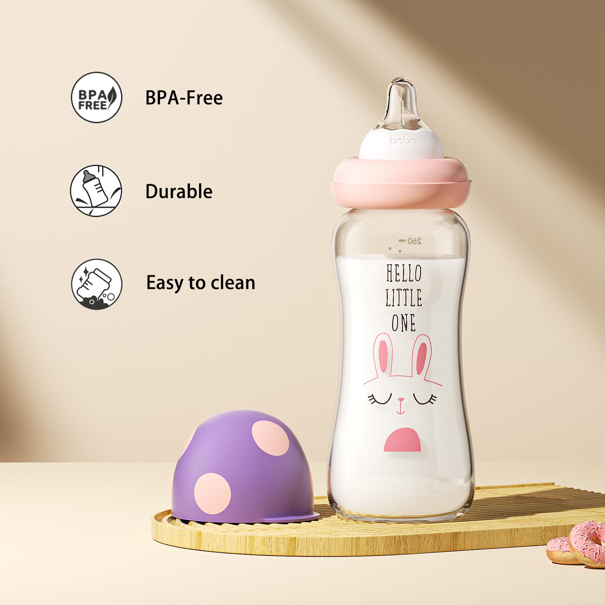YOHKOH silicone nipple is super soft for natural sucking and comfort.