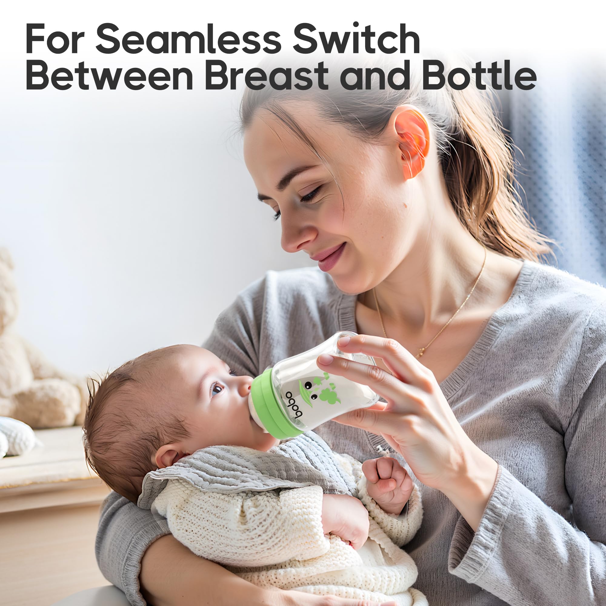 YOHKOH wide-neck glass bottle, easy to fill and clean.