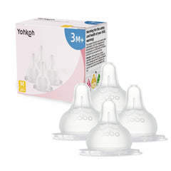 YOHKOH wide-neck nipple fits wide-neck bottles for easy feeding