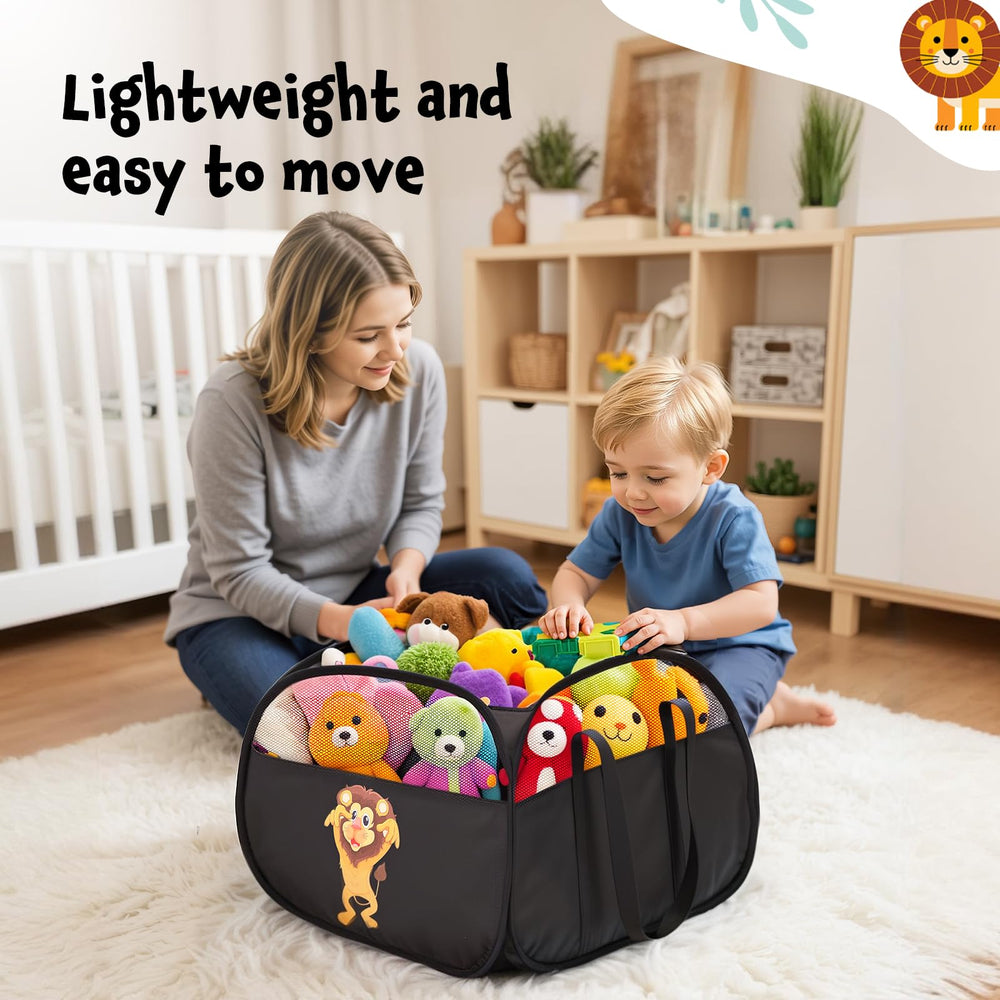 YOHOOLYO 95L toy storage basket in closet organization scenario