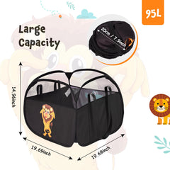 YOHOOLYO 95L toy storage basket open wide opening for quick toy access