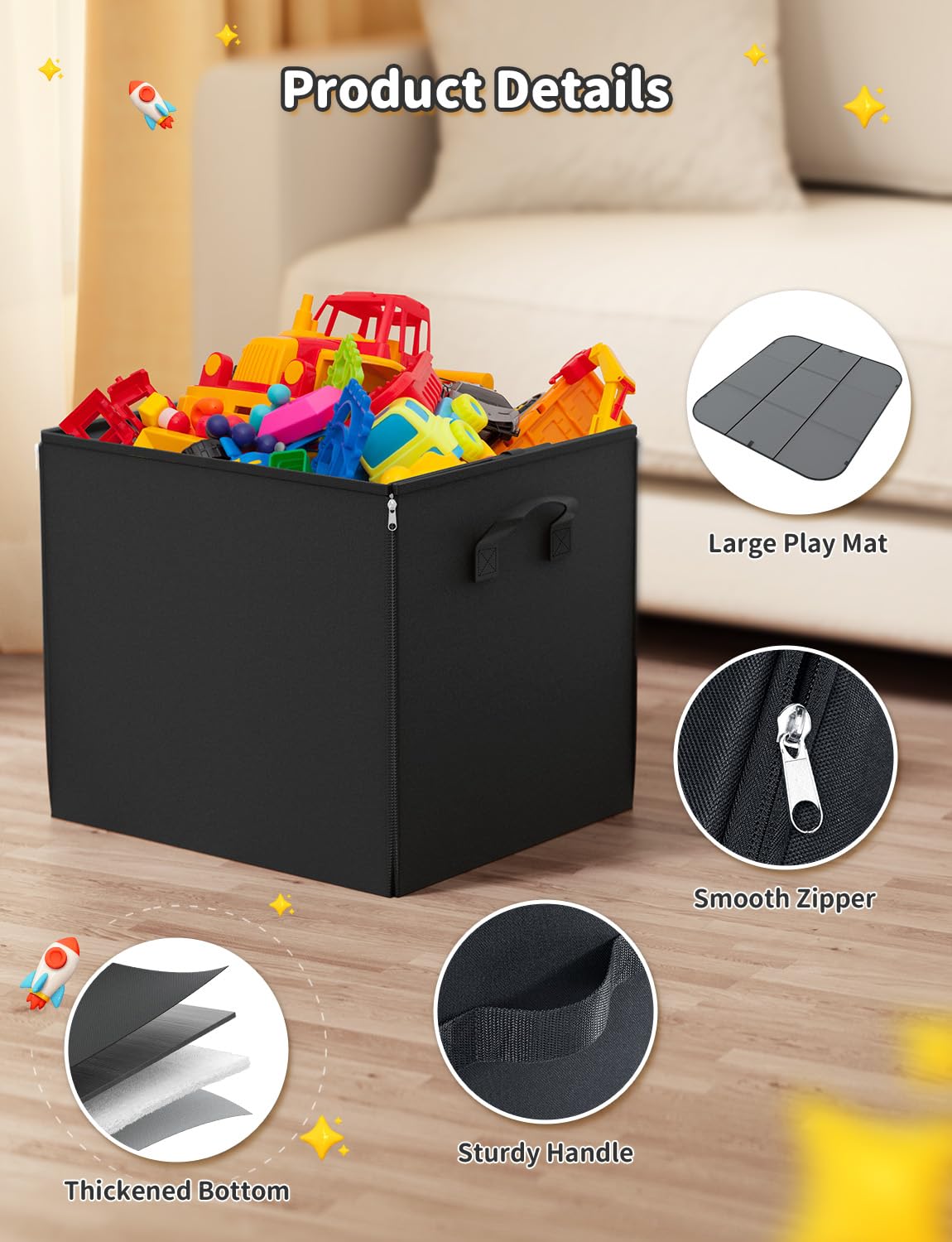 YOHOOLYO space-saving folding design fits small rooms and shared play areas.