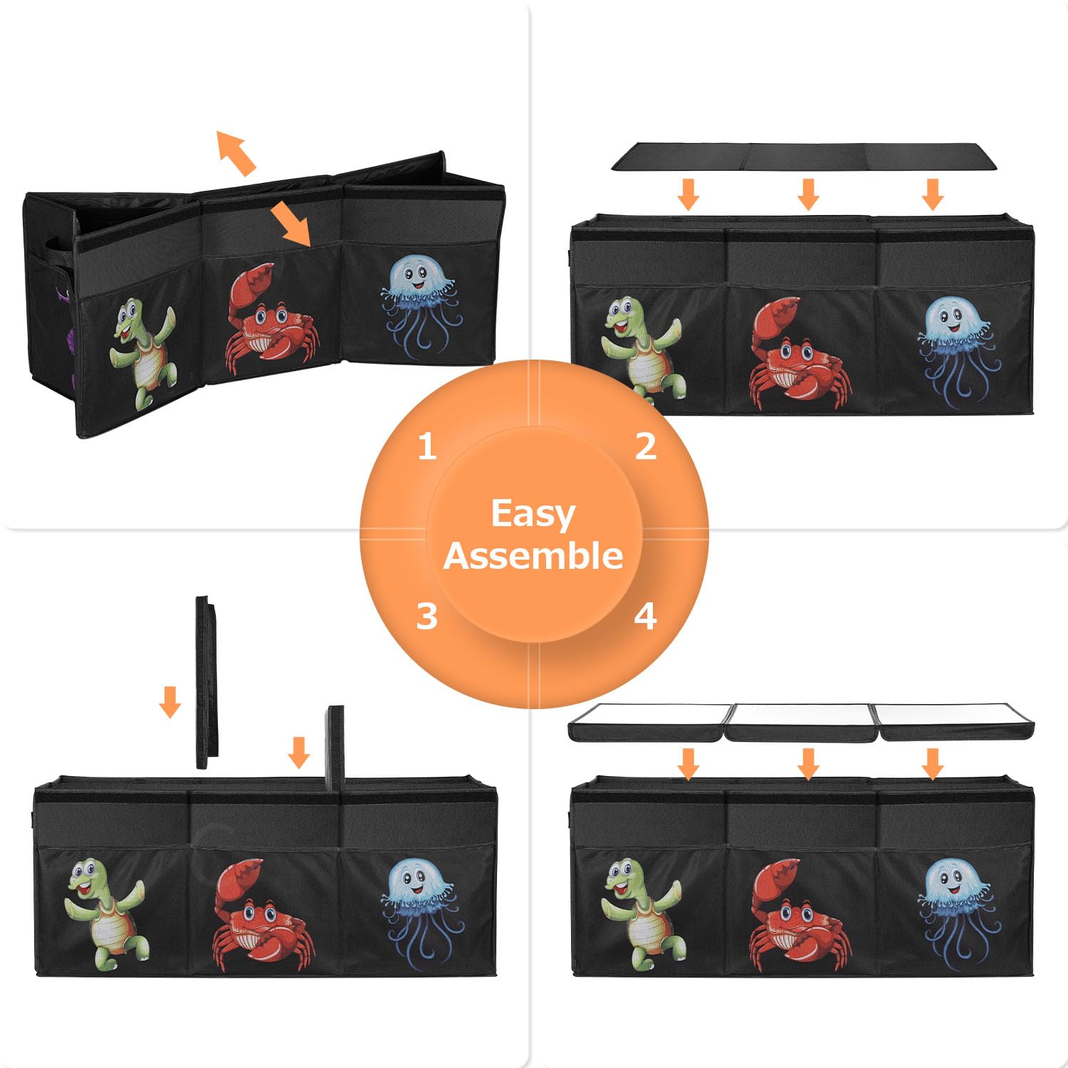 YOHOOLYO removable lids with hook-and-loop design for simple setup