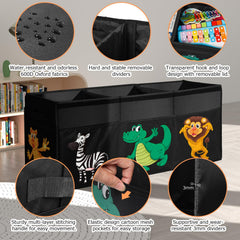 YOHOOLYO toy box side pockets organizing cards and small pieces
