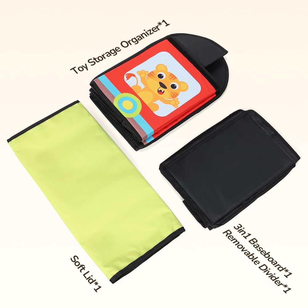 YOHOOLYO storage box reinforced handles help kids move toys easily.